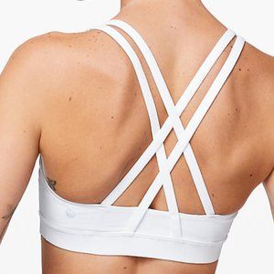 White Lululemon Energy Bra